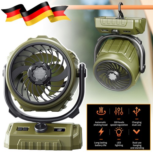6000mah camping ventilator usb - 6000mah,