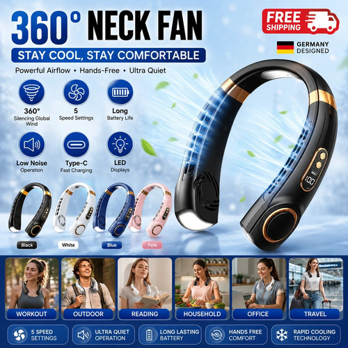 Portable 360 neck fan - portable,