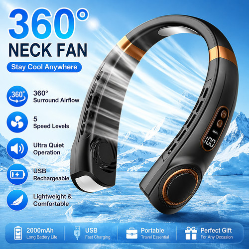 Portable neck fan 360 quiet - fan, 360°|quiet
